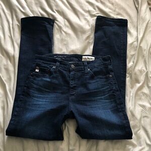 AG Adriano Goldschmied Dark Indigo Straight Leg Jeans